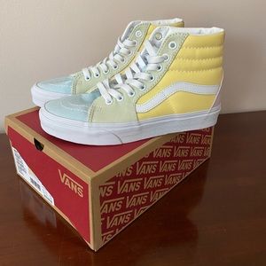 Vans Sk8-Hi Pastel Color Bock Sneaker Womens Size 7